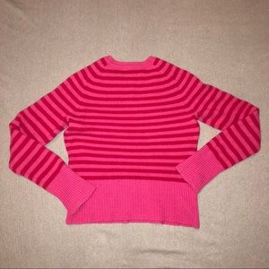Express Sweaters - Express Red & Pink Striped Wool Sweater Express Sweaters - Express Red & Pink Striped Wool Sweater
